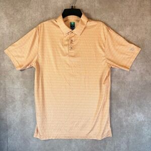 Pro Tour Polo Shirt Mens Medium Orange Citrus Slice Print Coolplay Activewear